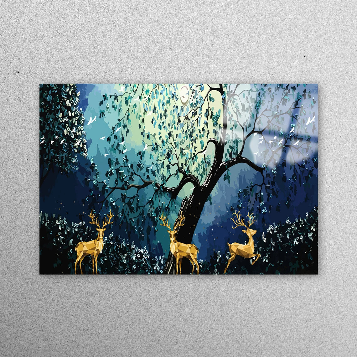 Night Tree Wall Art Acrylic Glass Print Tempered Glass Wall Art 100% Made in Australia Ready to Hang