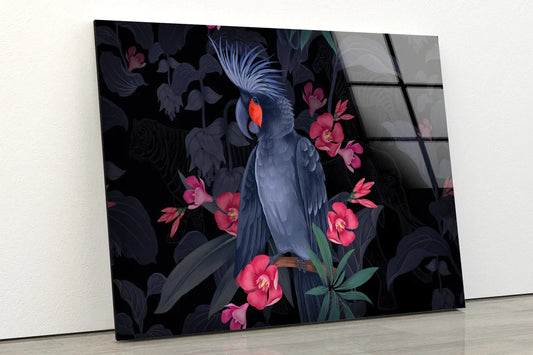 Cockatoo Bird & Flower UV Direct Aluminum Print Australian Made Quality