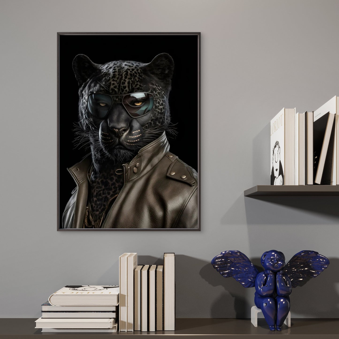 Black Panther Leather Suit Fashion Home Decor Premium Quality Poster Print Choose Your Sizes - Bella Home Decor