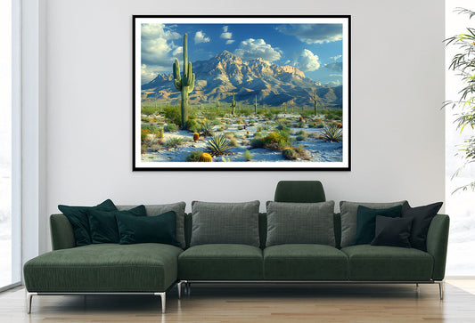 Cactus in the Desert Home Decor Premium Quality Poster Print Choose Your Sizes