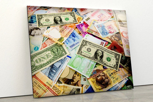 Money Photograph UV Direct Aluminum Print Australian Made Quality