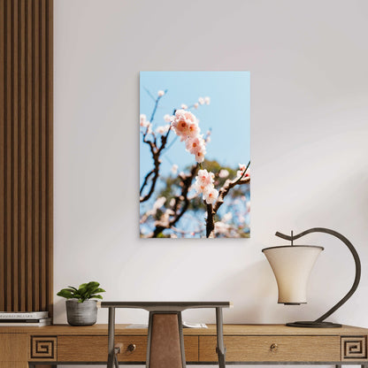 Spring Cherry Blossom Tree 60x90cm Metal Print Ready to Hang