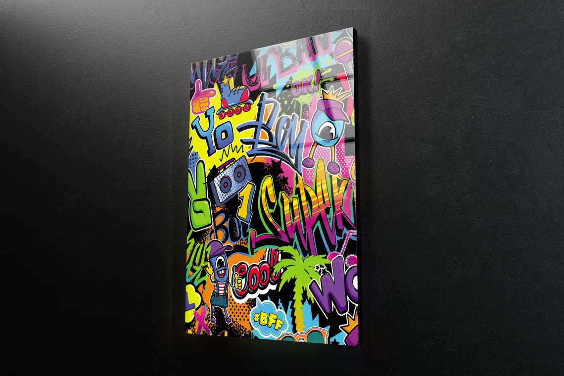 Graffiti Wall Design UV Direct Aluminum Print Australian Made Quality