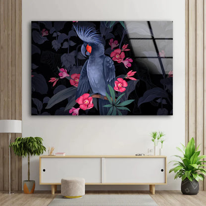 Cockatoo Bird & Flower UV Direct Aluminum Print Australian Made Quality