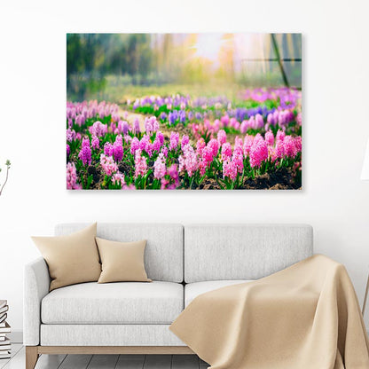 Flowering Pink & Purple Acrylic Glass Print Tempered Glass Wall Art 100% Made in Australia Ready to Hang