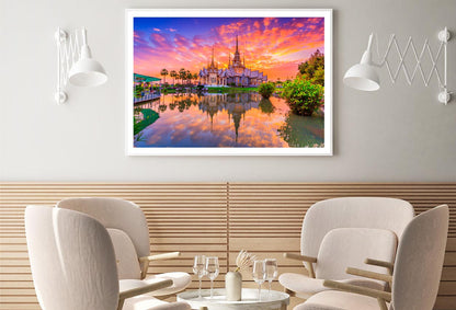 Sunset In Temple at Wat None Kum in Thailand Home Decor Premium Quality Poster Print Choose Your Sizes