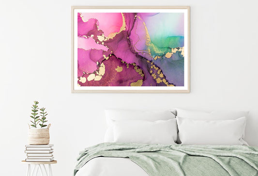 Pink & Gold Abstract Fluid Art Home Decor Premium Quality Poster Print Choose Your Sizes