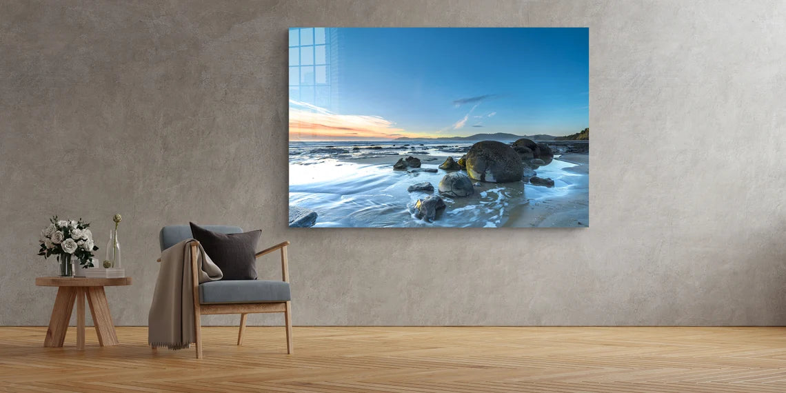 Oceanside Sunrise Sky UV Direct Aluminum Print Australian Made Quality