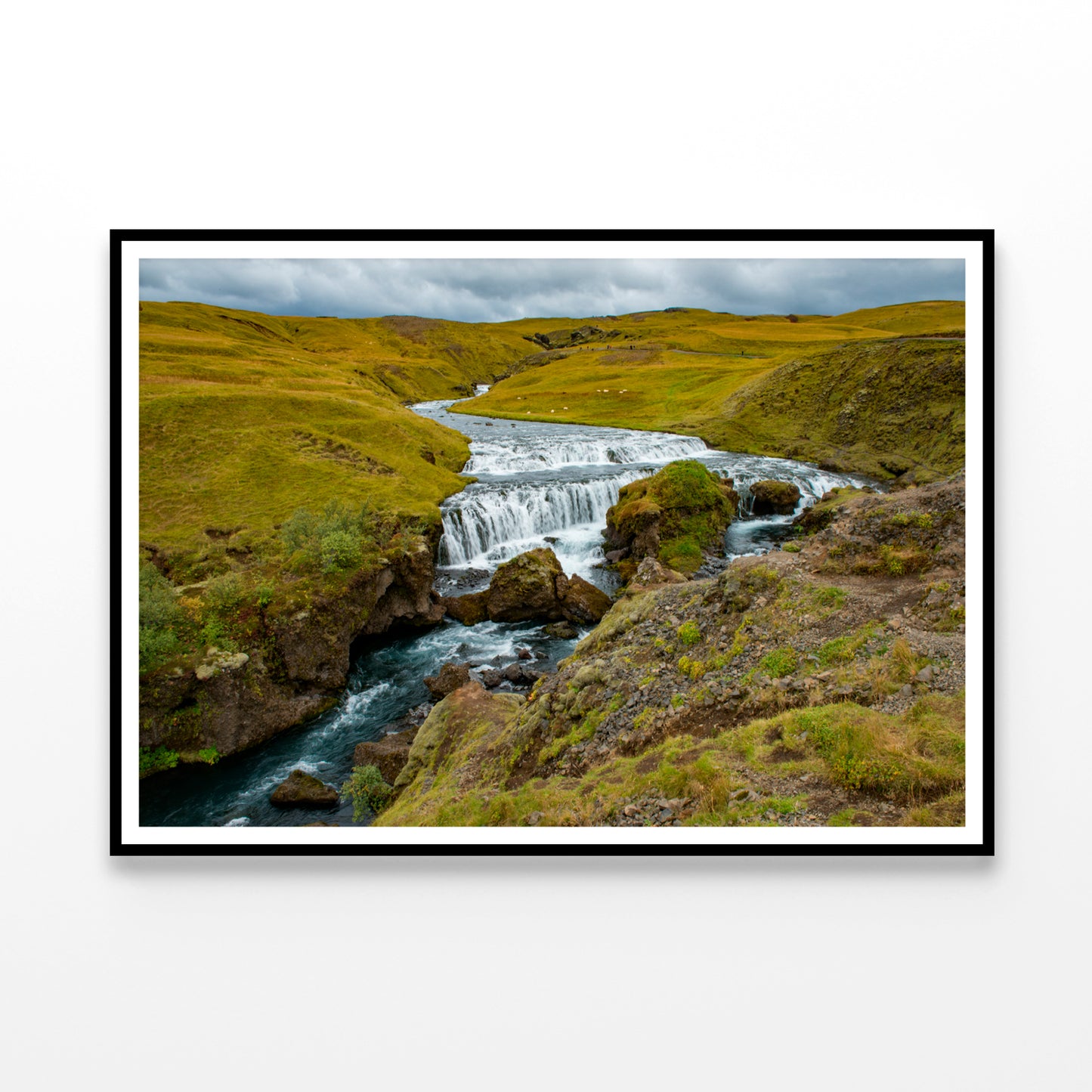 Waterfall with Rocks Home Decor Premium Quality Poster Print Choose Your Sizes