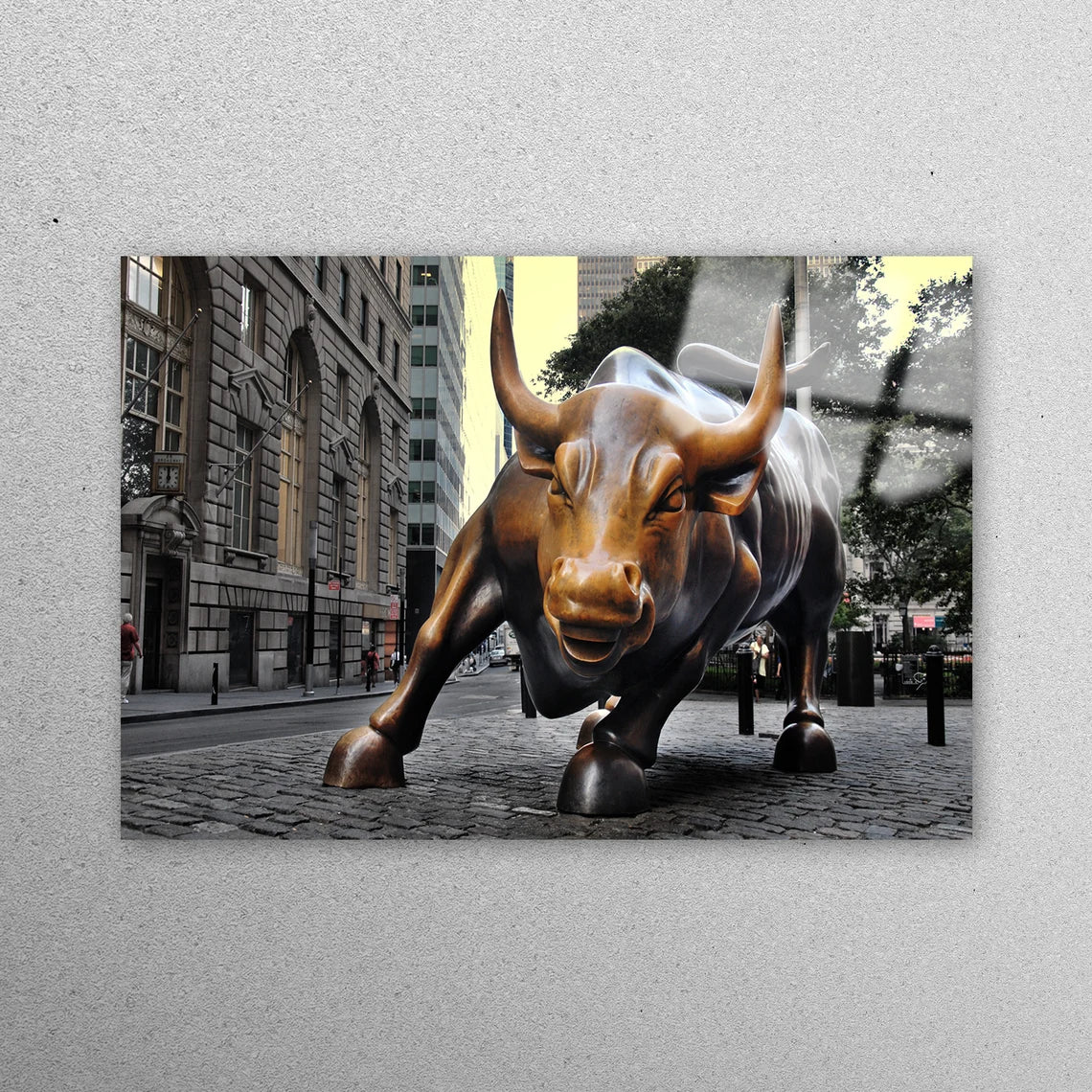 New York Animal Statue Acrylic Glass Print Tempered Glass Wall Art 100% Made in Australia Ready to Hang