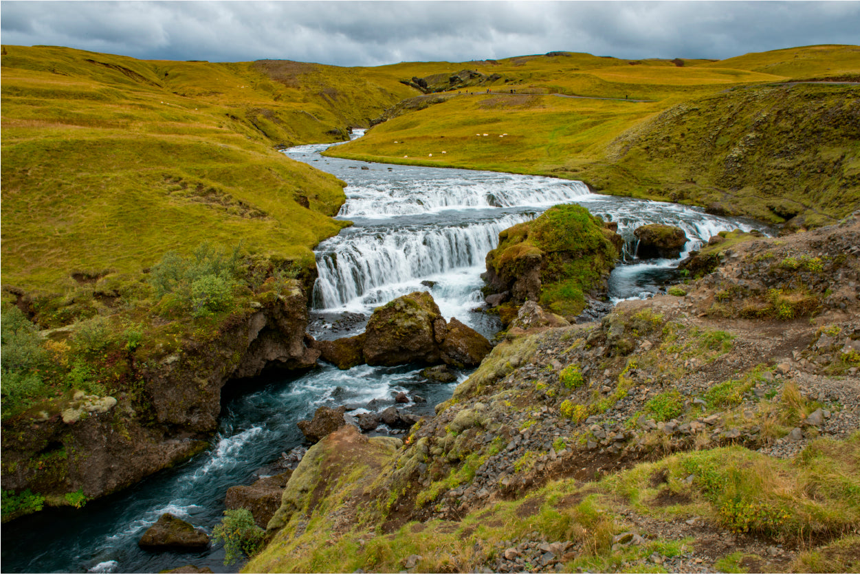 Waterfall with Rocks Home Decor Premium Quality Poster Print Choose Your Sizes