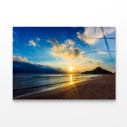 Beautiful Sunset Beach Scenery in Thailand Acrylic Glass Print Tempered Glass Wall Art 100% Made in Australia Ready to Hang