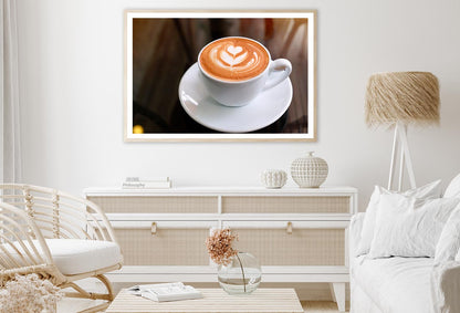 Cup Of Coffee with A Heart Home Decor Premium Quality Poster Print Choose Your Sizes