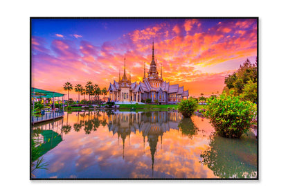 Sunset In Temple at Wat None Kum in Thailand Home Decor Premium Quality Poster Print Choose Your Sizes