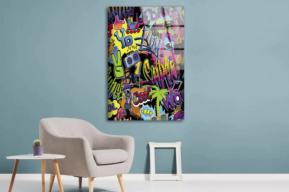 Graffiti Wall Design UV Direct Aluminum Print Australian Made Quality