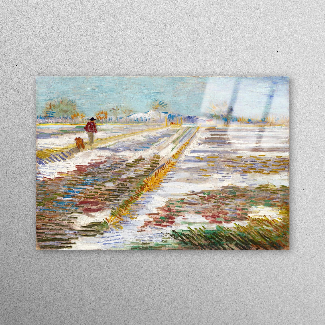 Van Gogh Snow Snow Acrylic Glass Print Tempered Glass Wall Art 100% Made in Australia Ready to Hang