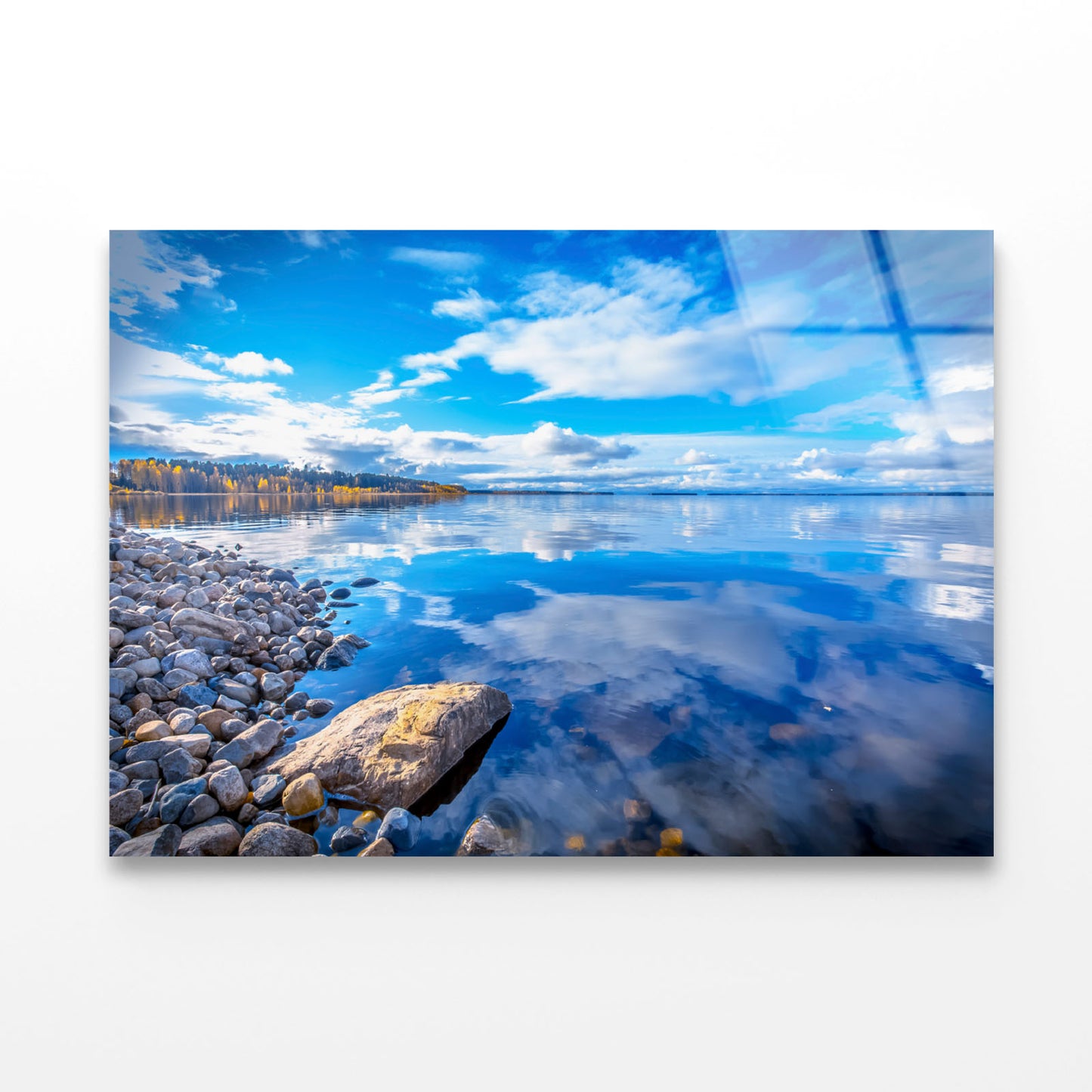 Autumn Lake View Acrylic Glass Print Tempered Glass Wall Art 100% Made in Australia Ready to Hang