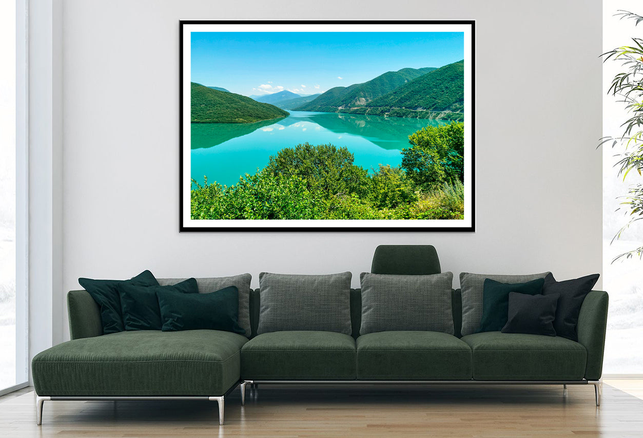 The Lake View with Mountains Home Decor Premium Quality Poster Print Choose Your Sizes