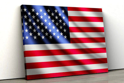 USA Flag Photograph UV Direct Aluminum Print Australian Made Quality