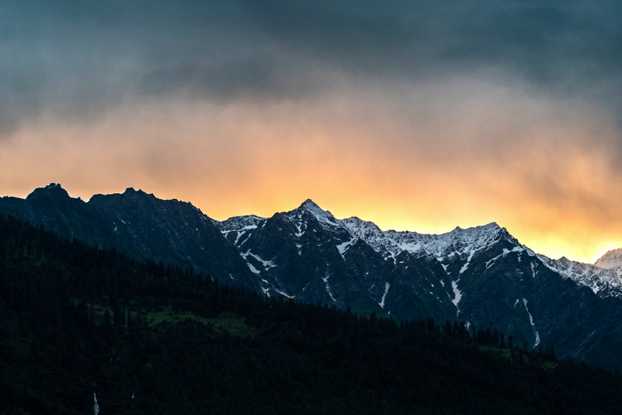 View of a Mountain Range Covered In Snow Home Decor Premium Quality Poster Print Choose Your Sizes