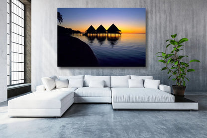 Maldives Ocean Beach Sunset UV Direct Aluminum Print Australian Made Quality