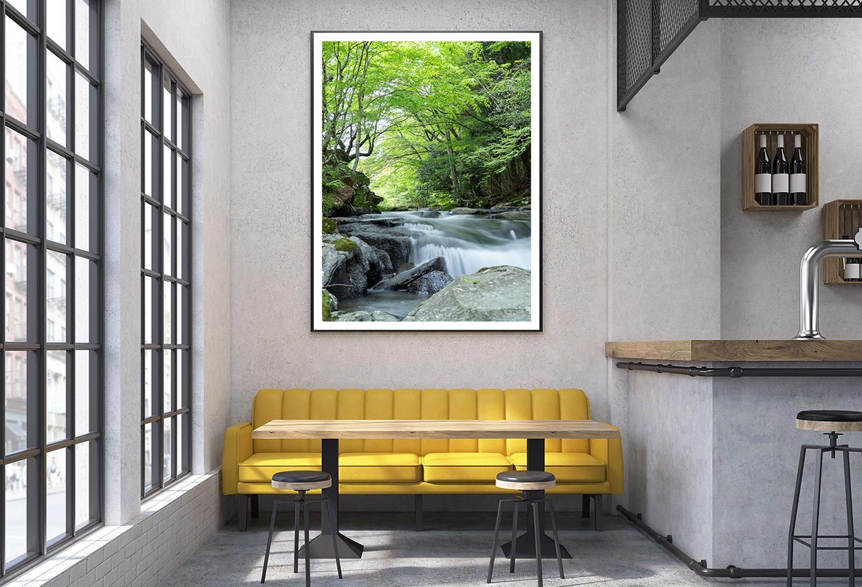 Rocky Riverside With Forest Home Decor Premium Quality Poster Print Choose Your Sizes