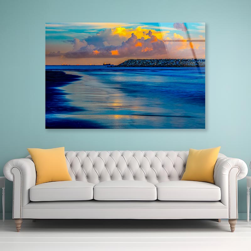 Scenic Sea View in Sizihwan Kaohsiung Taiwan Acrylic Glass Print Tempered Glass Wall Art 100% Made in Australia Ready to Hang