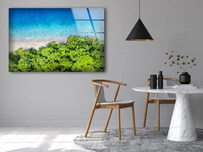 Sea & Forest Aerial UV Direct Aluminum Print Australian Made Quality