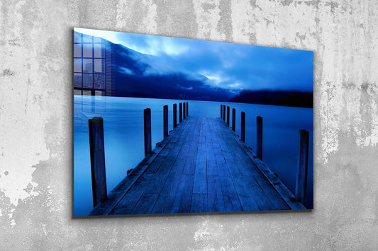 Pier Blue Lake Sky UV Direct Aluminum Print Australian Made Quality