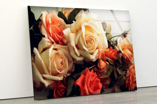 Rose Flower Bouquet UV Direct Aluminum Print Australian Made Quality