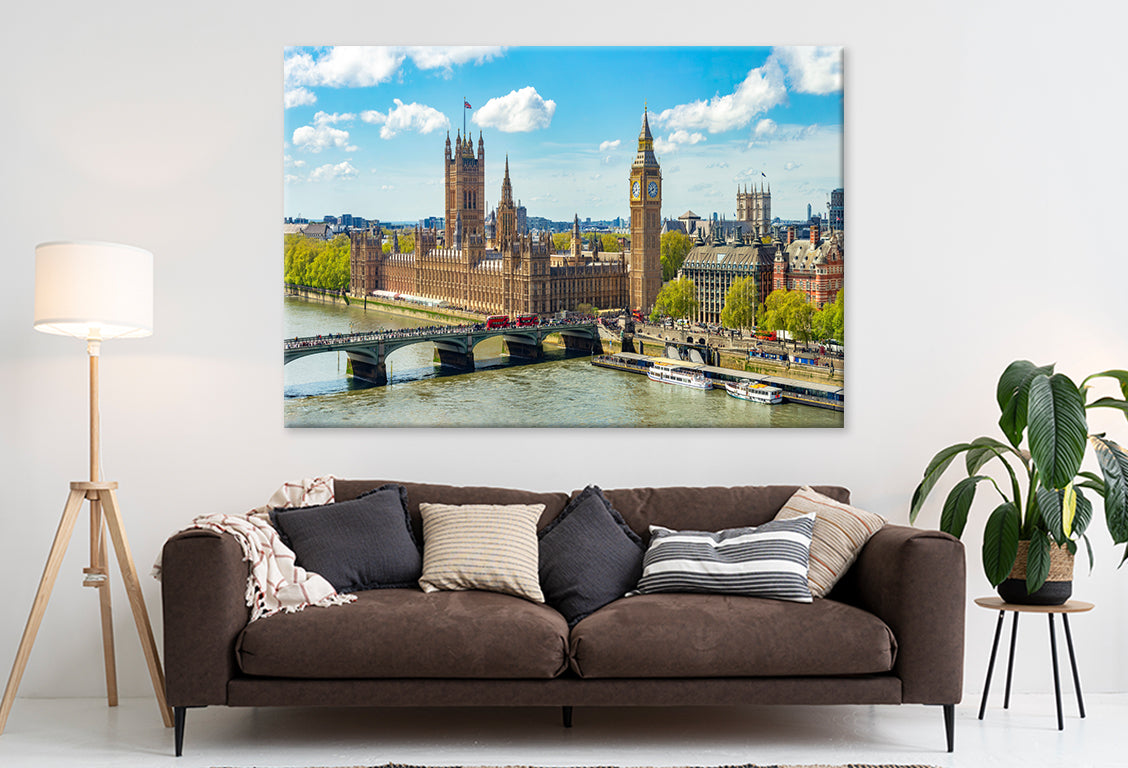 London Cityscape with Big Ben, UK Wall Art Decor 100% Australian Made