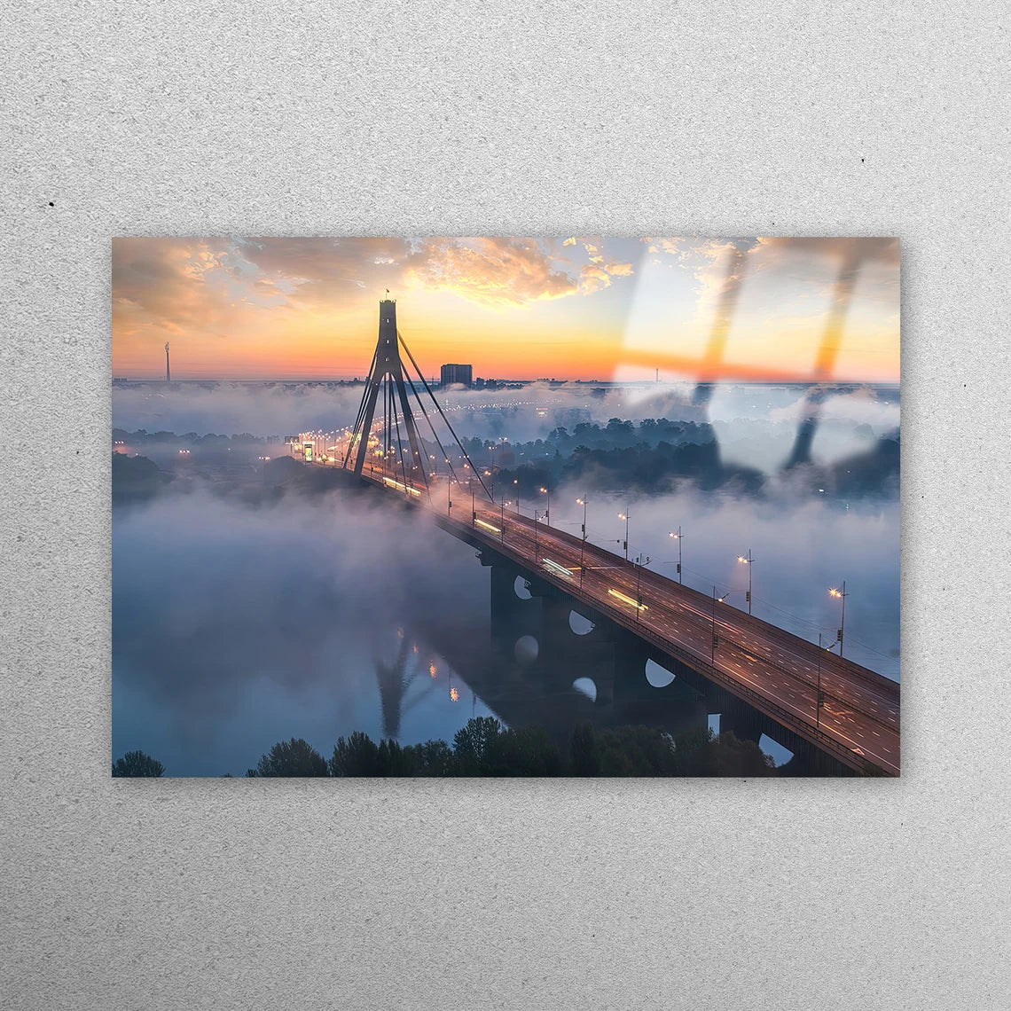 Ukraine Kiev Bridge Acrylic Glass Print Tempered Glass Wall Art 100% Made in Australia Ready to Hang