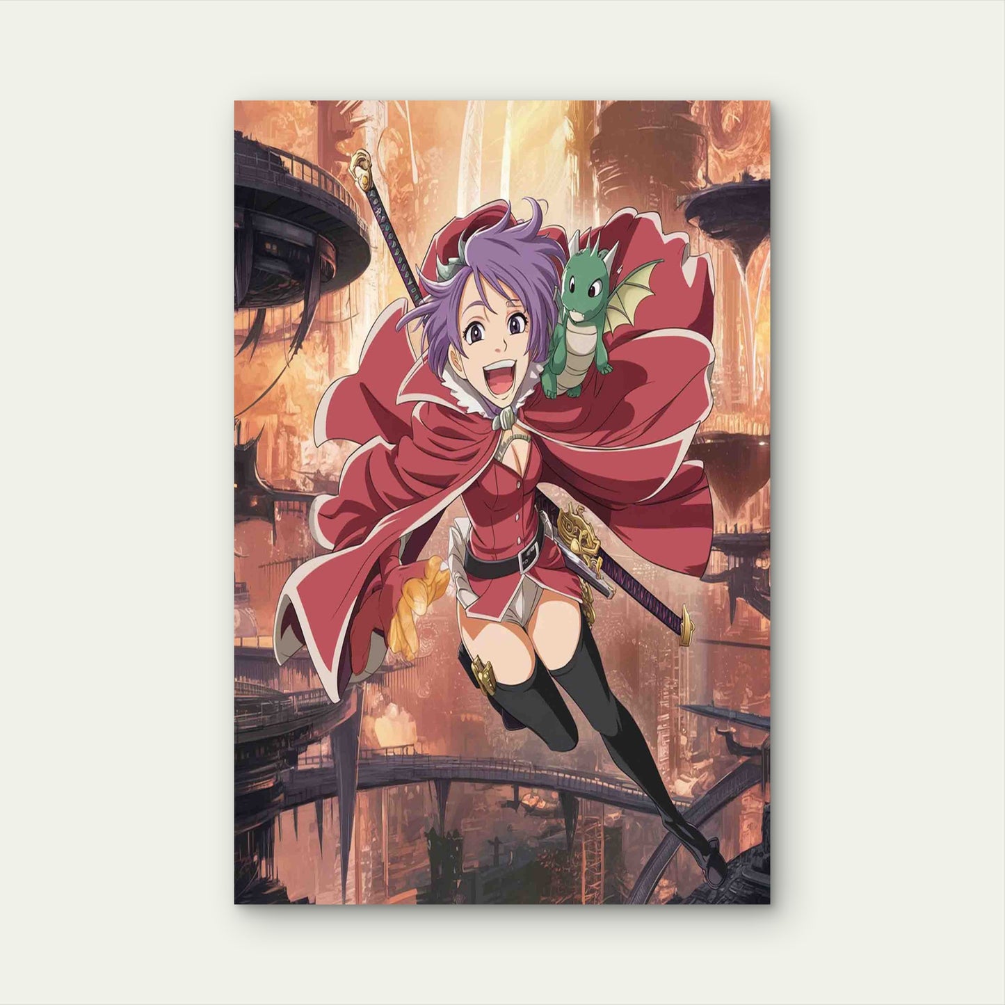 Love Heart's Sky Adventure 60x90cm Metal Print Ready to Hang