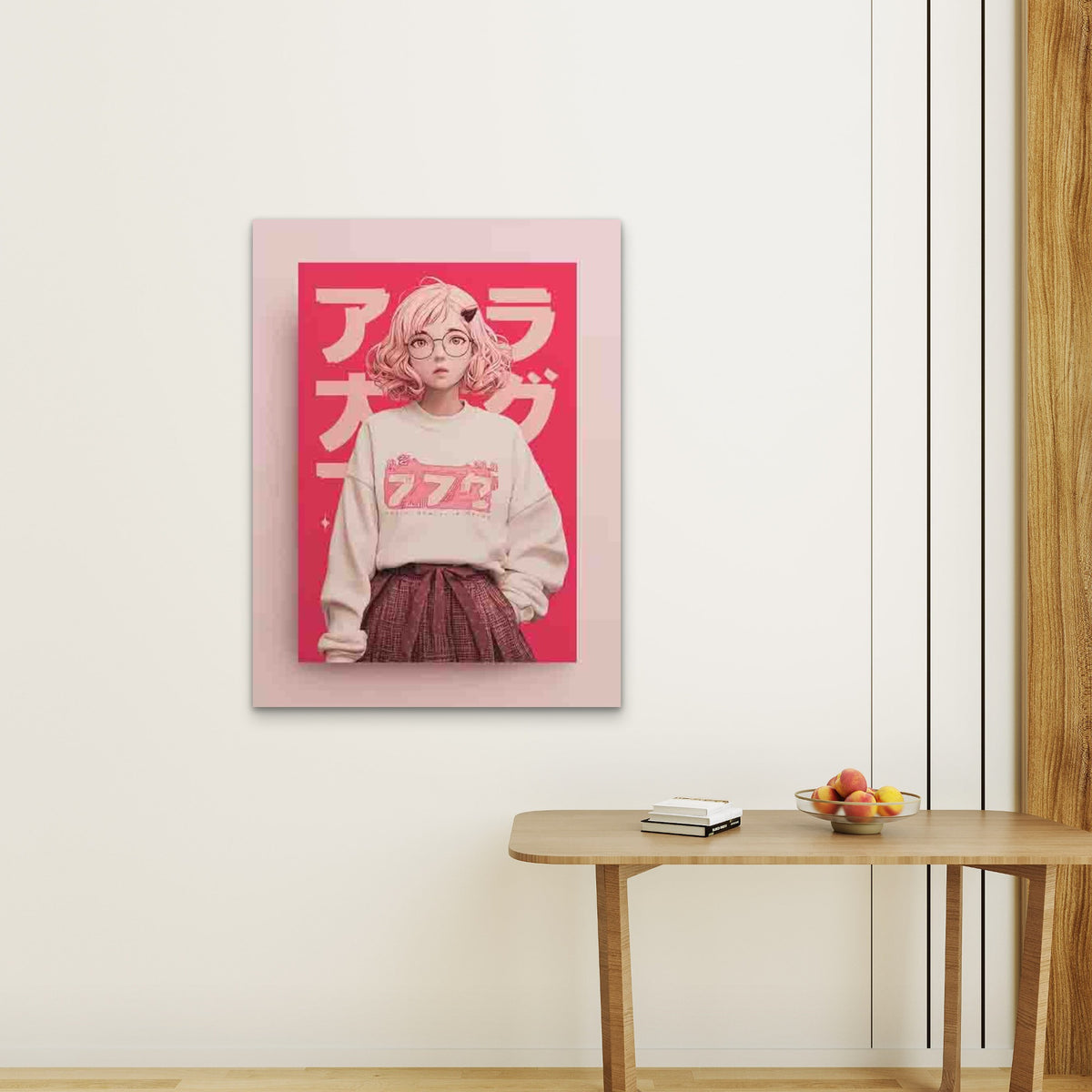 HI Typography Pink Red Preppy 60x90cm Metal Print Ready to Hang