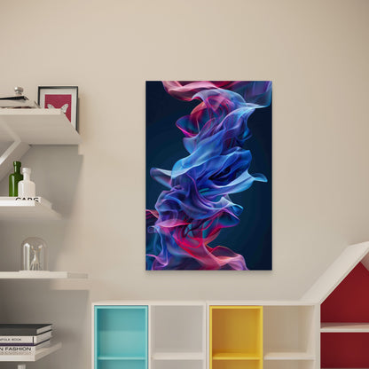 Abstract Flowing Colors Shapes 40x60cm Metal Print Ready to Hang