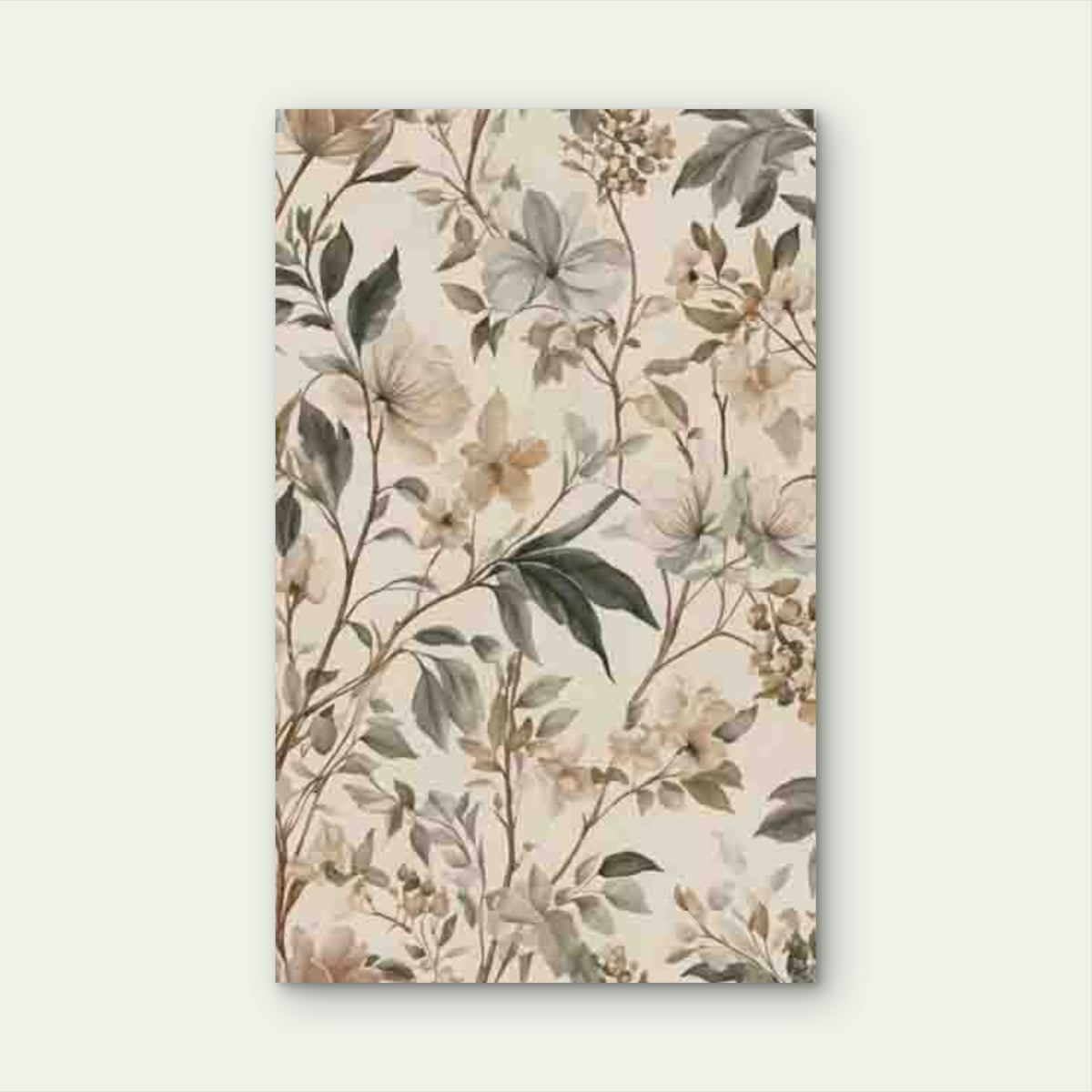 Floral Botanical Pattern 60x90cm Metal Print Ready to Hang