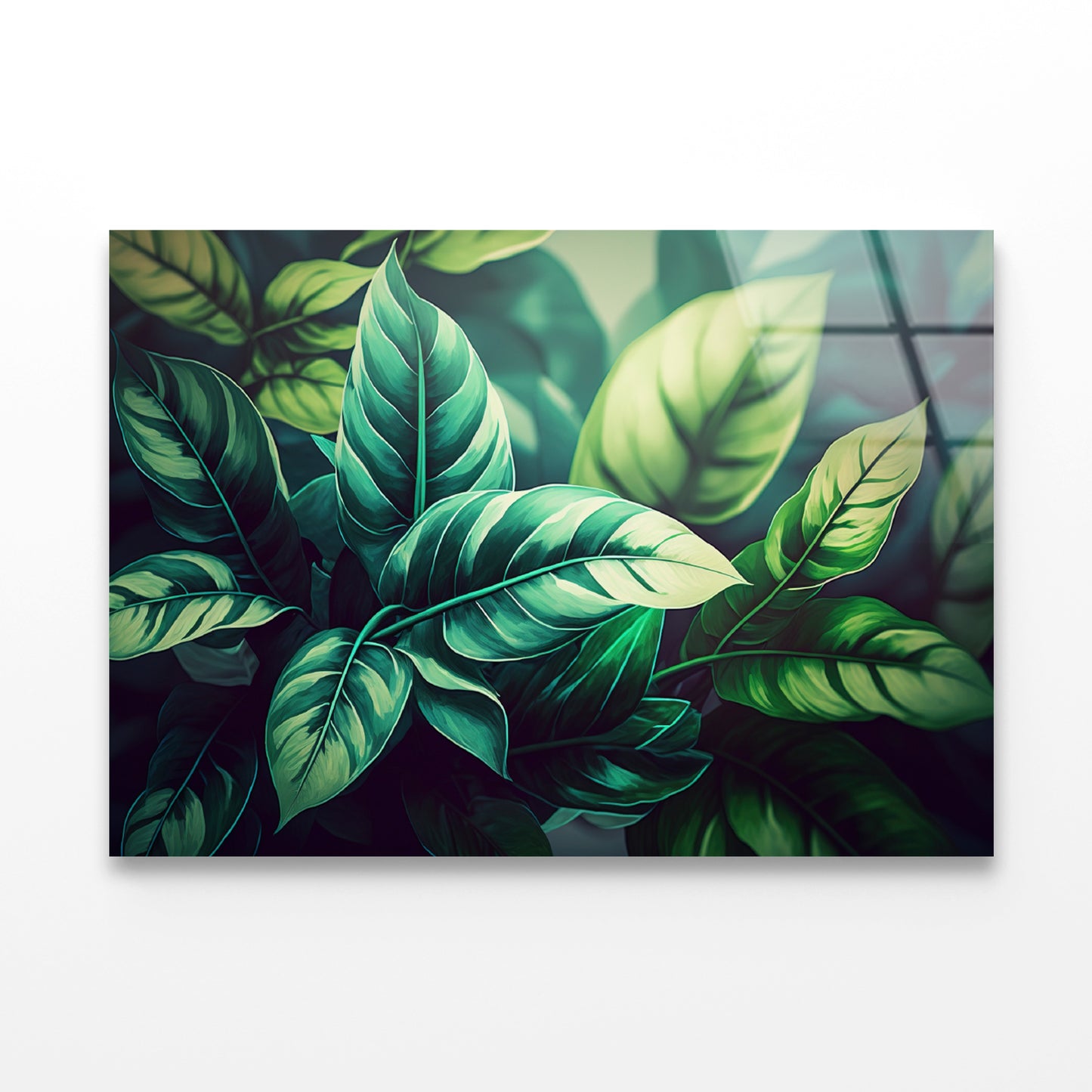 Pattern Featuring Leaves Acrylic Glass Print Tempered Glass Wall Art 100% Made in Australia Ready to Hang