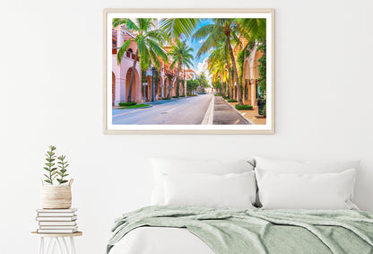 Palm Trees in Streets of Florida Home Decor Premium Quality Poster Print Choose Your Sizes