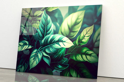 Pattern Featuring Leaves Acrylic Glass Print Tempered Glass Wall Art 100% Made in Australia Ready to Hang