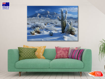 Winter with Snow Covered Trees Print 100% Australian Made