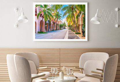 Palm Trees in Streets of Florida Home Decor Premium Quality Poster Print Choose Your Sizes