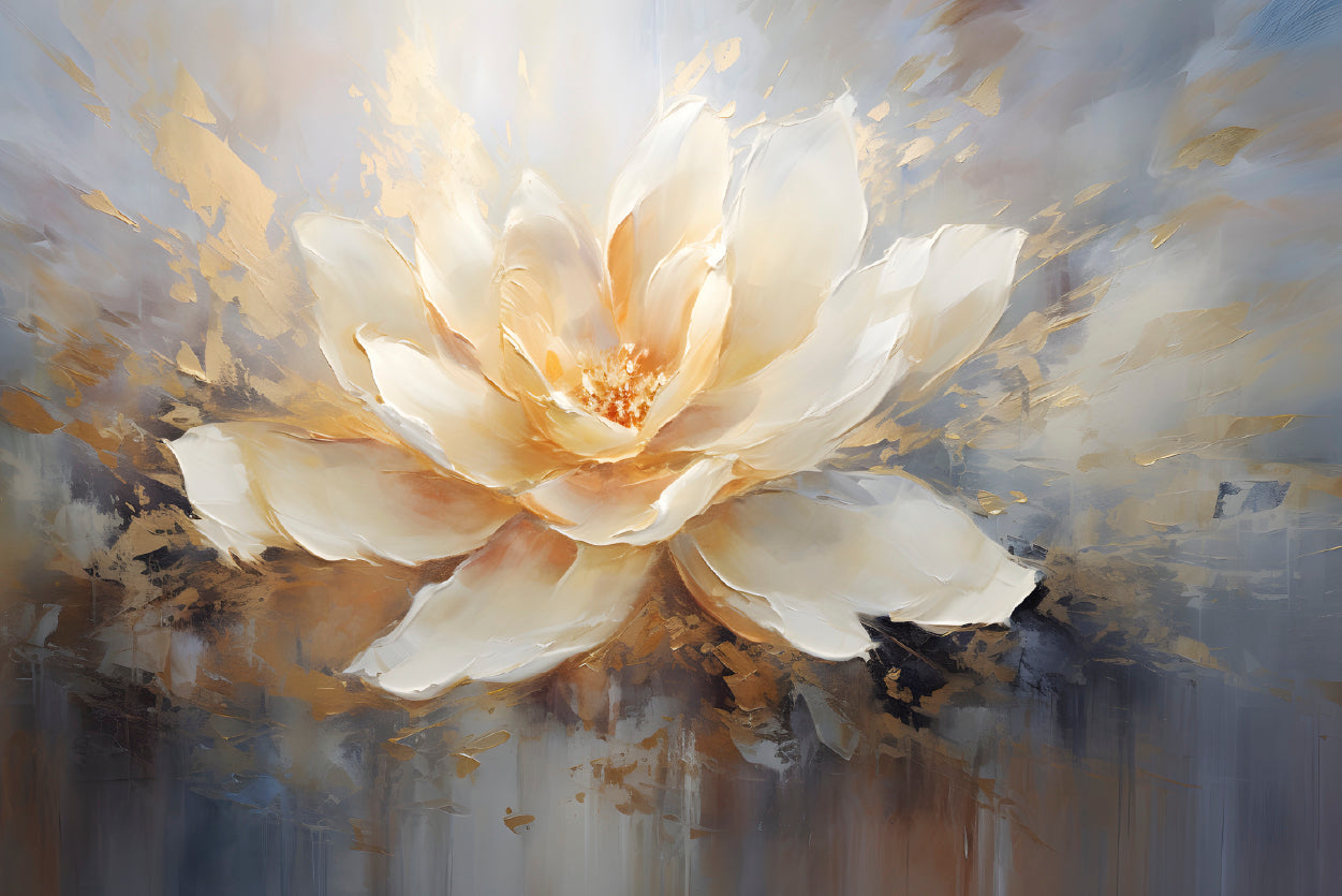 Flower Abstract Oil Painting Art Home Decor Premium Quality Poster Print Choose Your Sizes