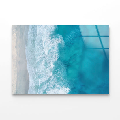 Waves on the Beach Acrylic Glass Print Tempered Glass Wall Art 100% Made in Australia Ready to Hang