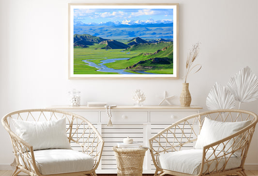 Beautiful Grassland and Mountain in China Home Decor Premium Quality Poster Print Choose Your Sizes