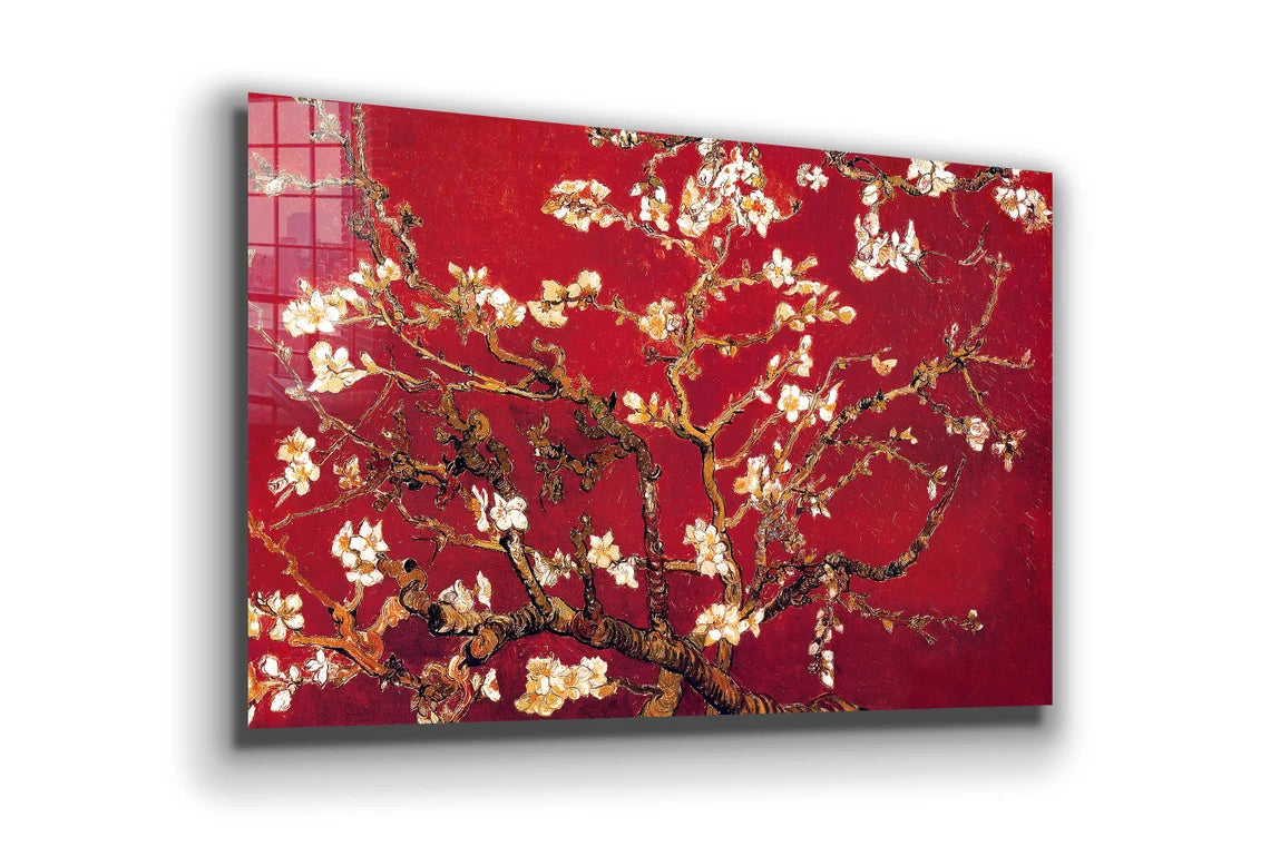 Van Gogh Red Blooming UV Direct Aluminum Print Australian Made Quality