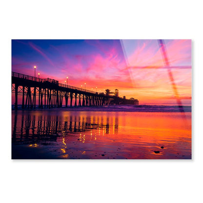 Sunset On the Ocean Acrylic Glass Print Tempered Glass Wall Art 100% Made in Australia Ready to Hang