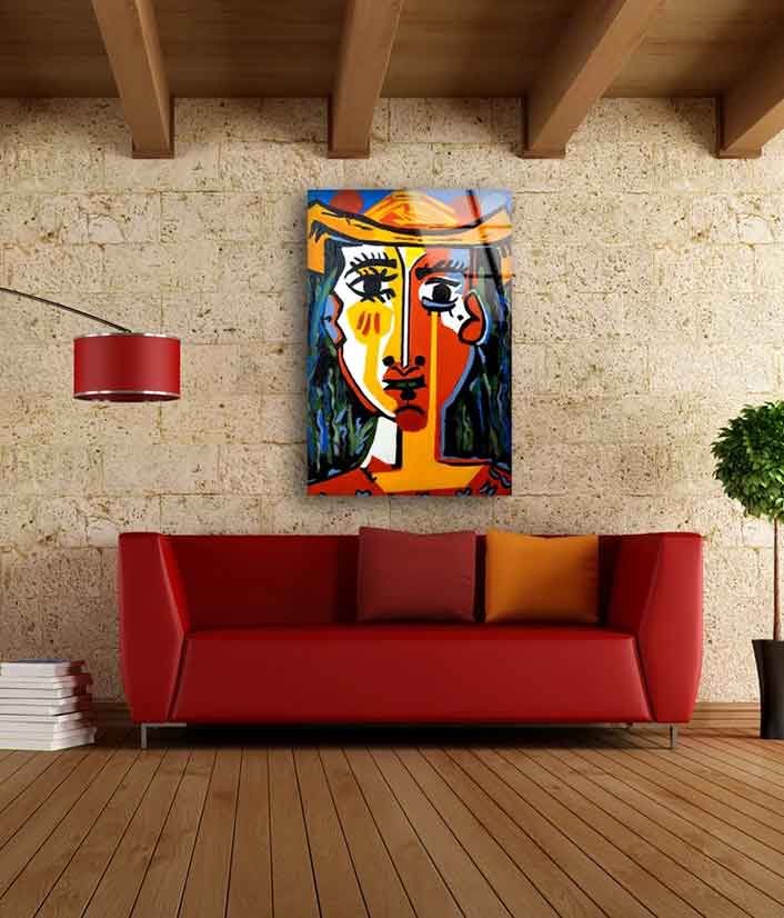 Colorful Face Abstract UV Direct Aluminum Print Australian Made Quality