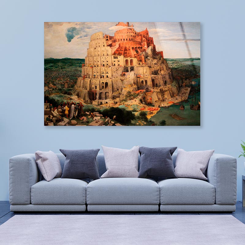 Tower of Babel by Pieter Bruegel the Elder Acrylic Glass Print Tempered Glass Wall Art 100% Made in Australia Ready to Hang