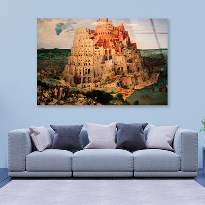 Tower of Babel by Pieter Bruegel the Elder Acrylic Glass Print Tempered Glass Wall Art 100% Made in Australia Ready to Hang