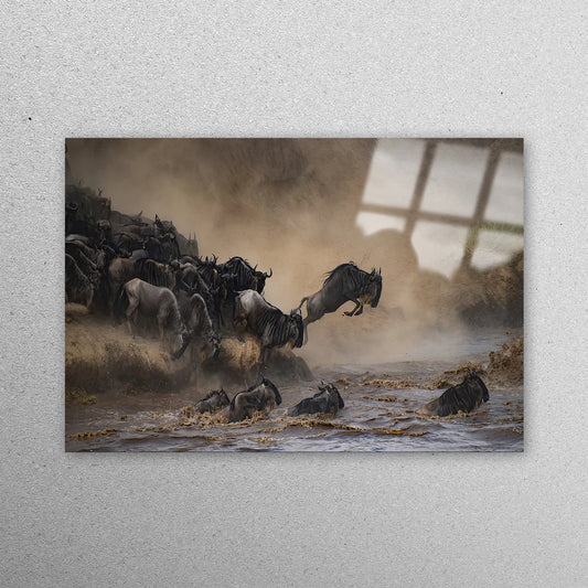 Wildlife Great Migration Acrylic Glass Print Tempered Glass Wall Art 100% Made in Australia Ready to Hang